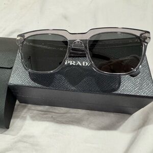 Prada Gray Sunglasses with Black Case